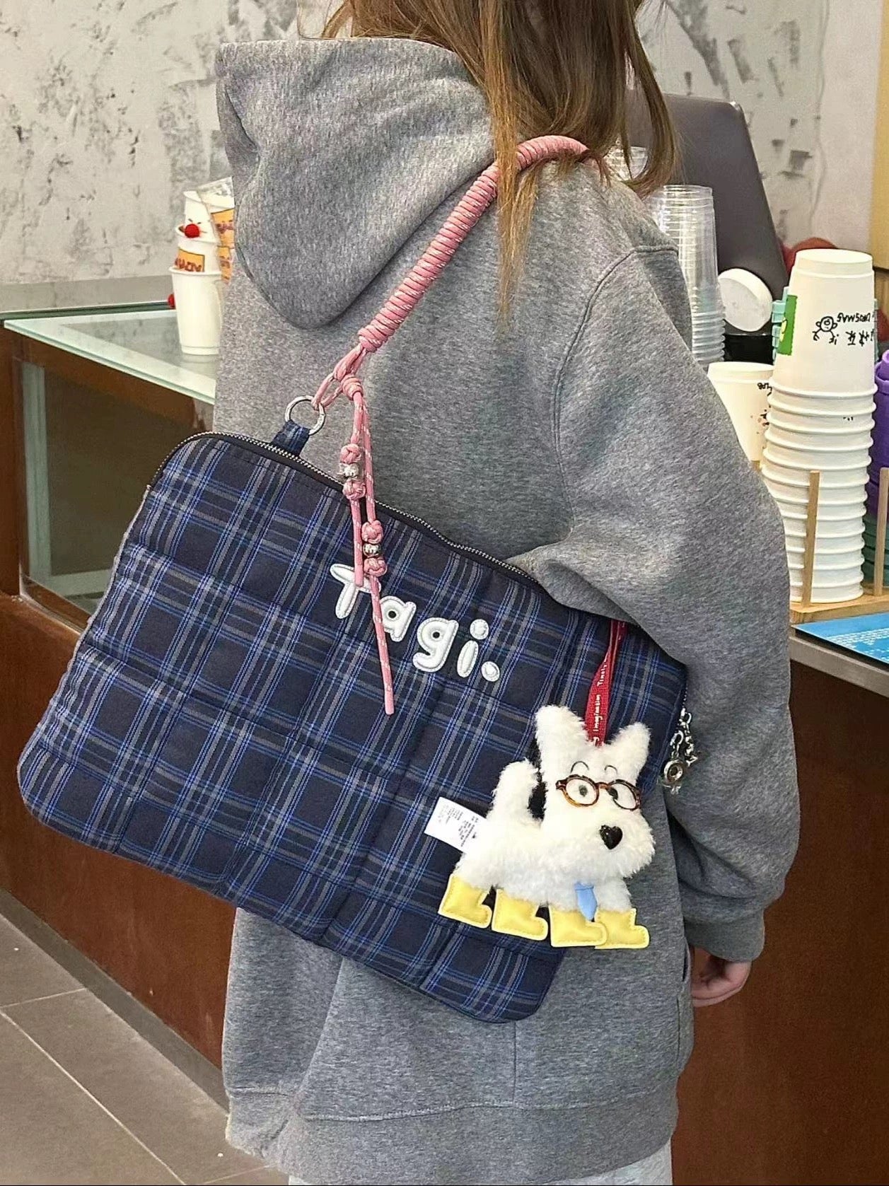 Blueberry Pup Laptop Tote
